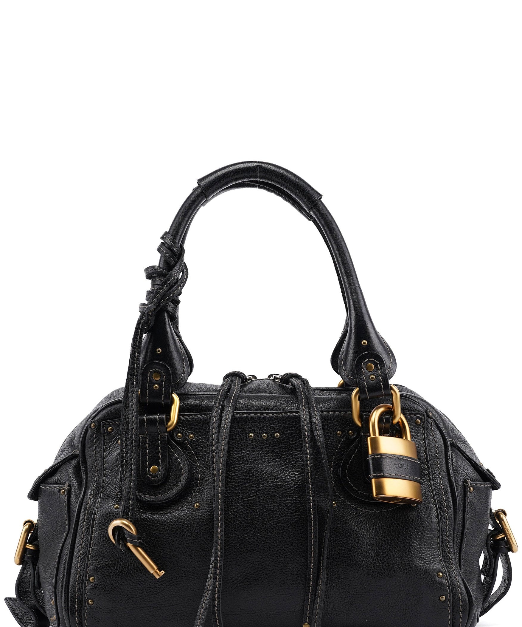 Chloé Black Leather Paddington Shoulder Bag