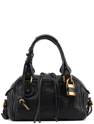 Chloé Black Leather Paddington Shoulder Bag