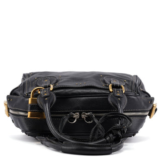 Chloé Black Leather Paddington Shoulder Bag