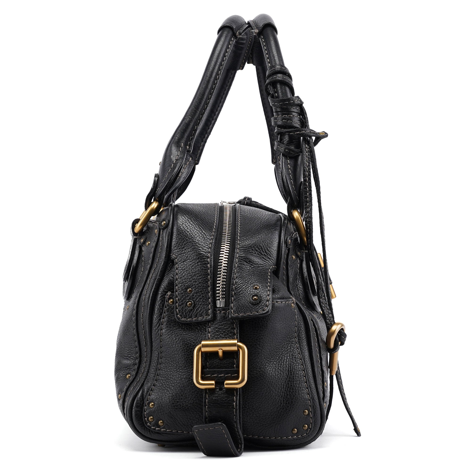 Chloé Black Leather Paddington Shoulder Bag