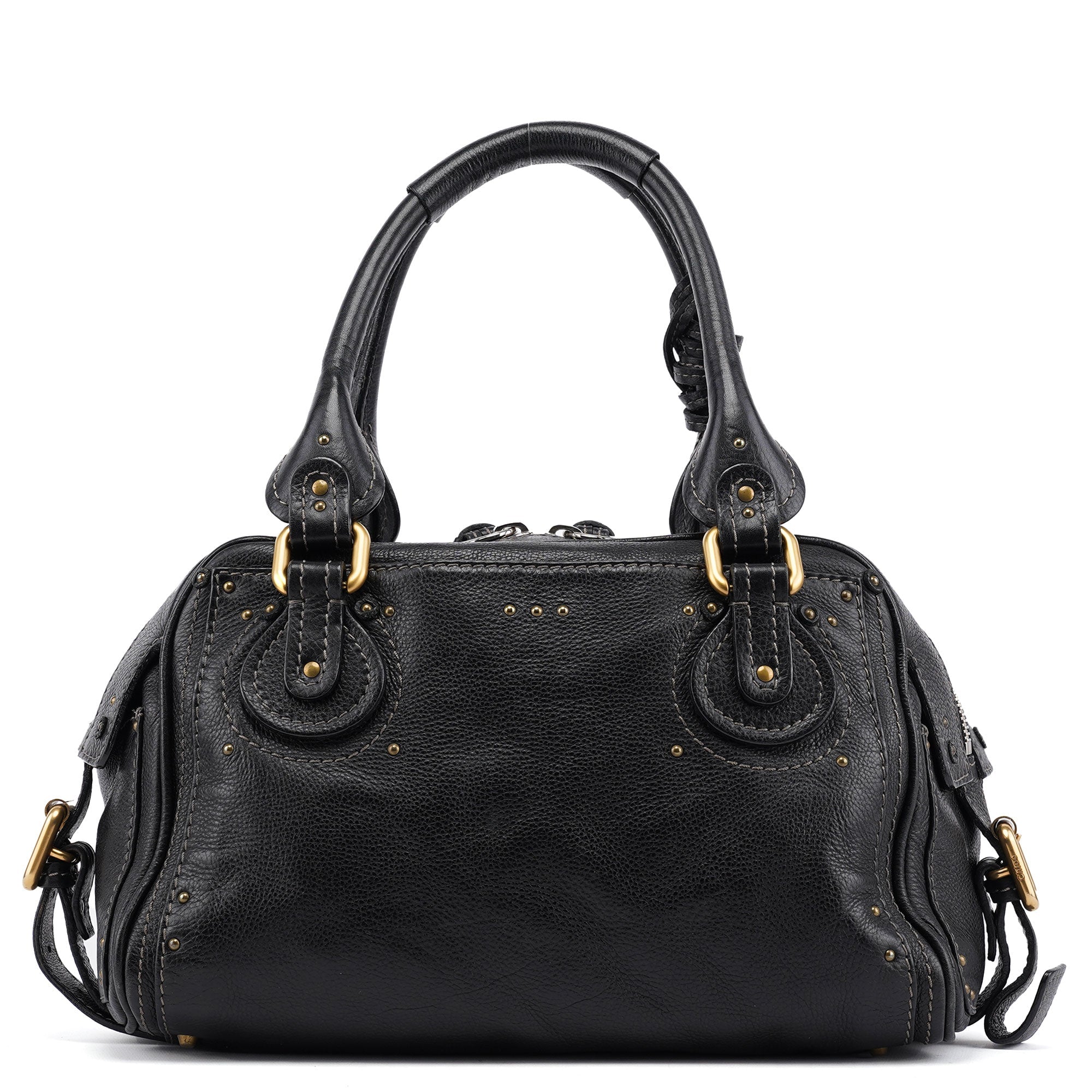 Chloé Black Leather Paddington Shoulder Bag