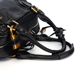 Chloé Black Leather Paddington Shoulder Bag