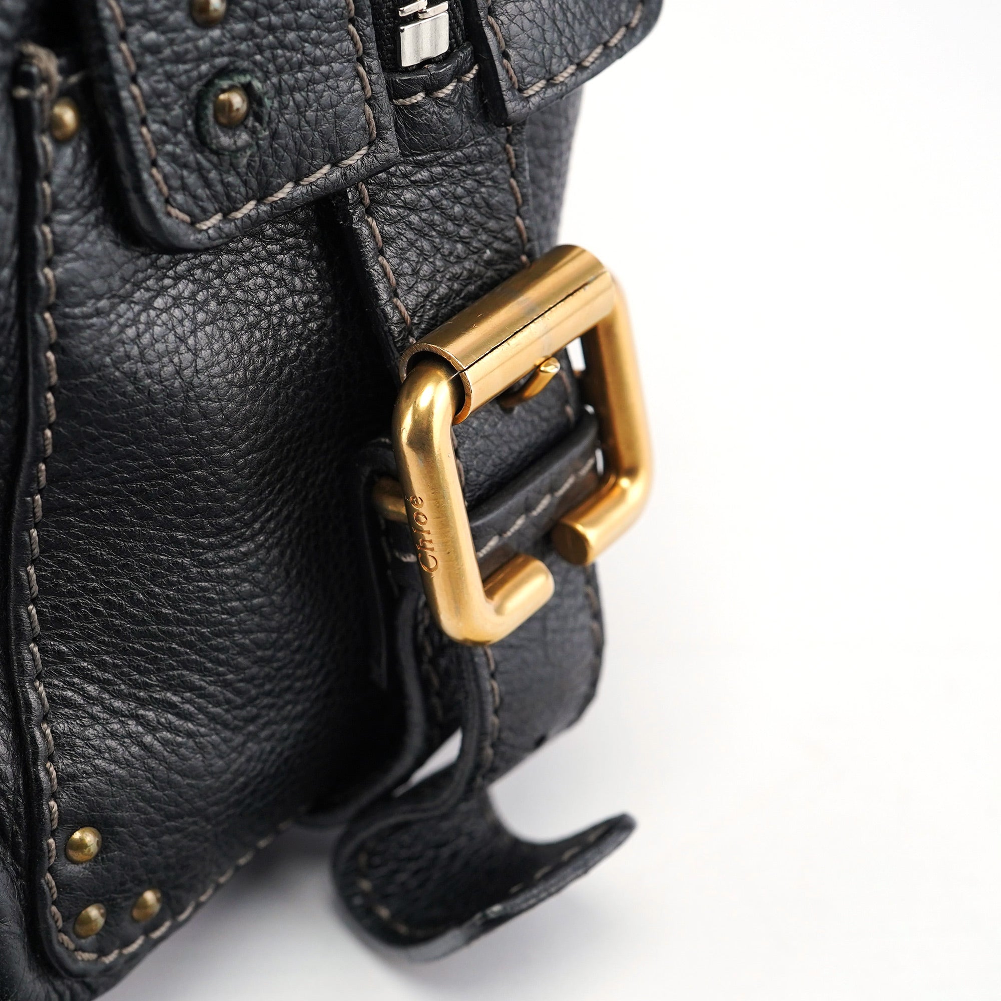 Chloé Black Leather Paddington Shoulder Bag