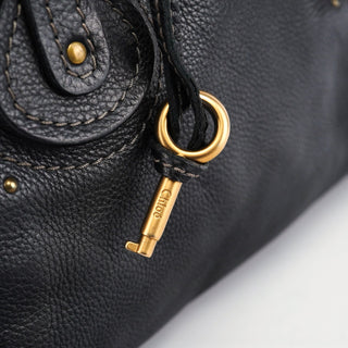 Chloé Black Leather Paddington Shoulder Bag