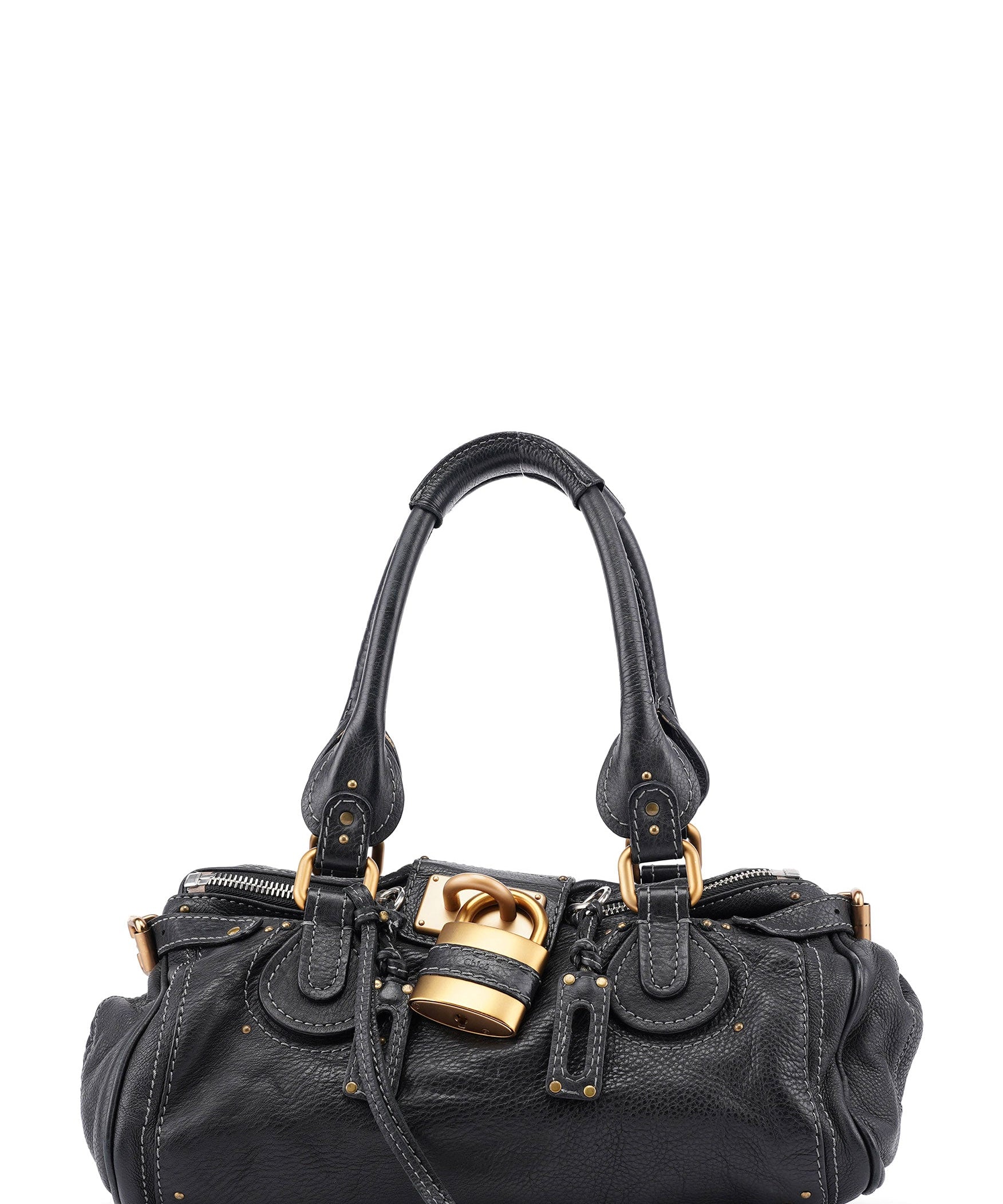 Chloé Black Leather Paddington Shoulder Bag