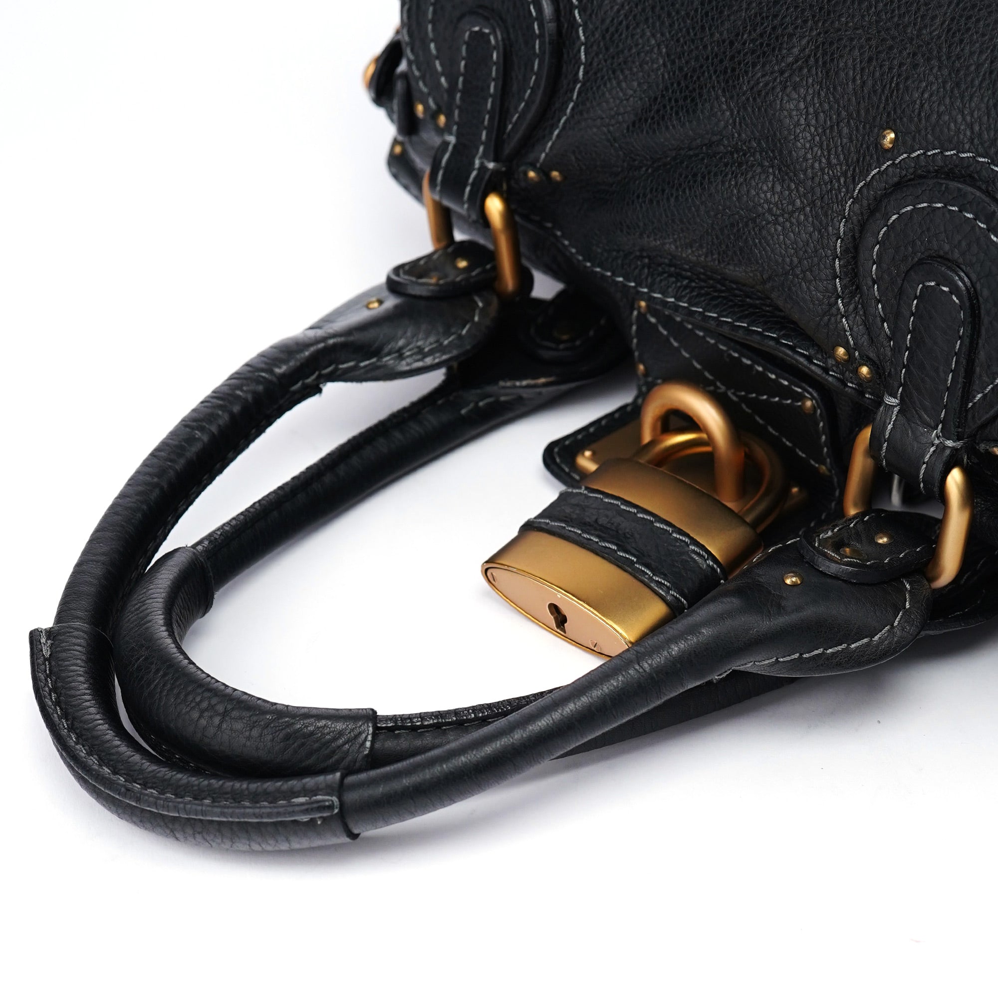 Chloé Paddington Schultertasche aus schwarzem Leder