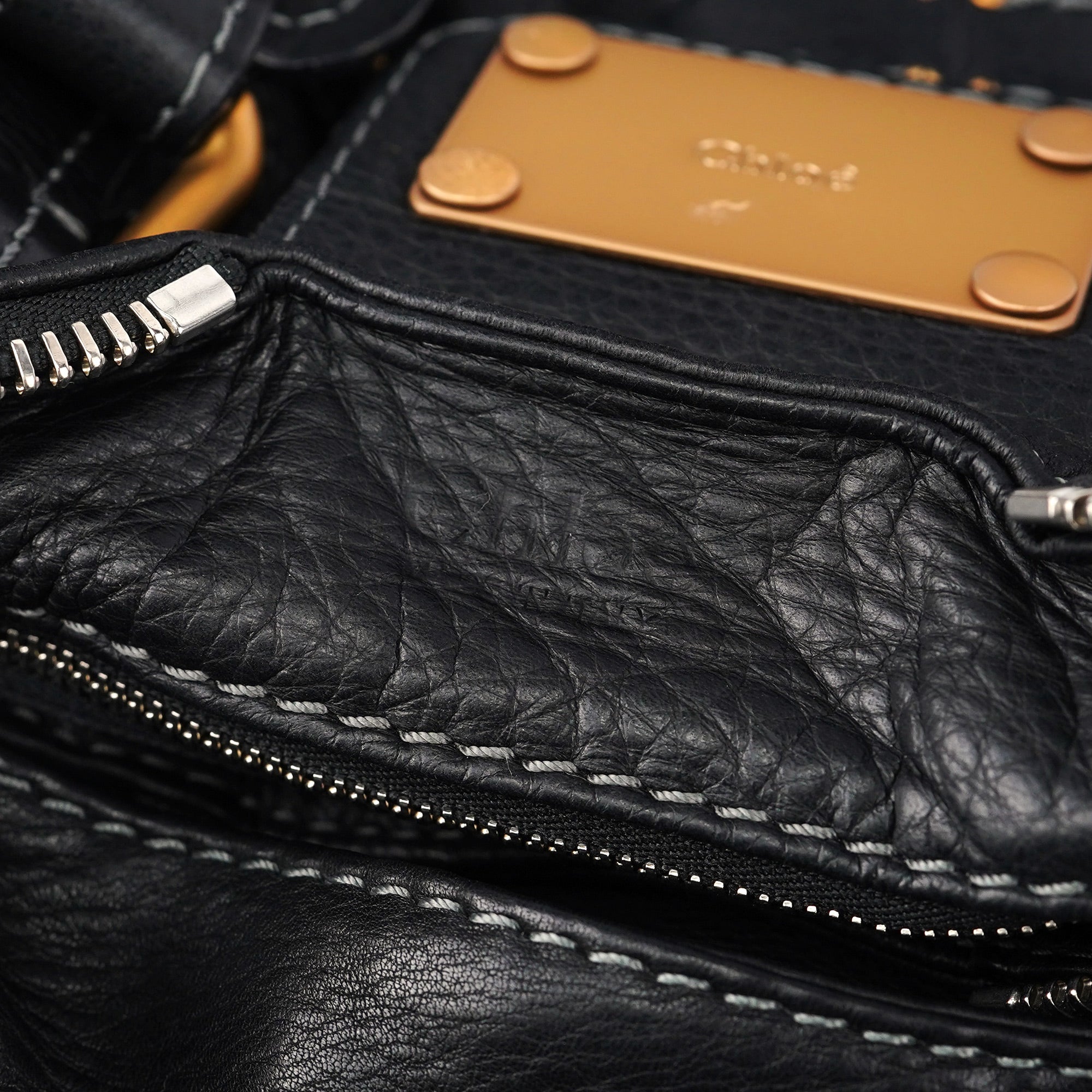 Chloé Paddington Schultertasche aus schwarzem Leder
