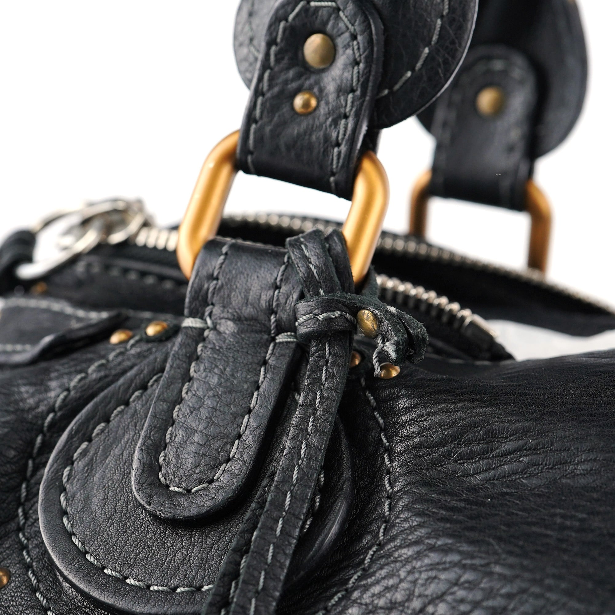 Chloé Paddington Schultertasche aus schwarzem Leder