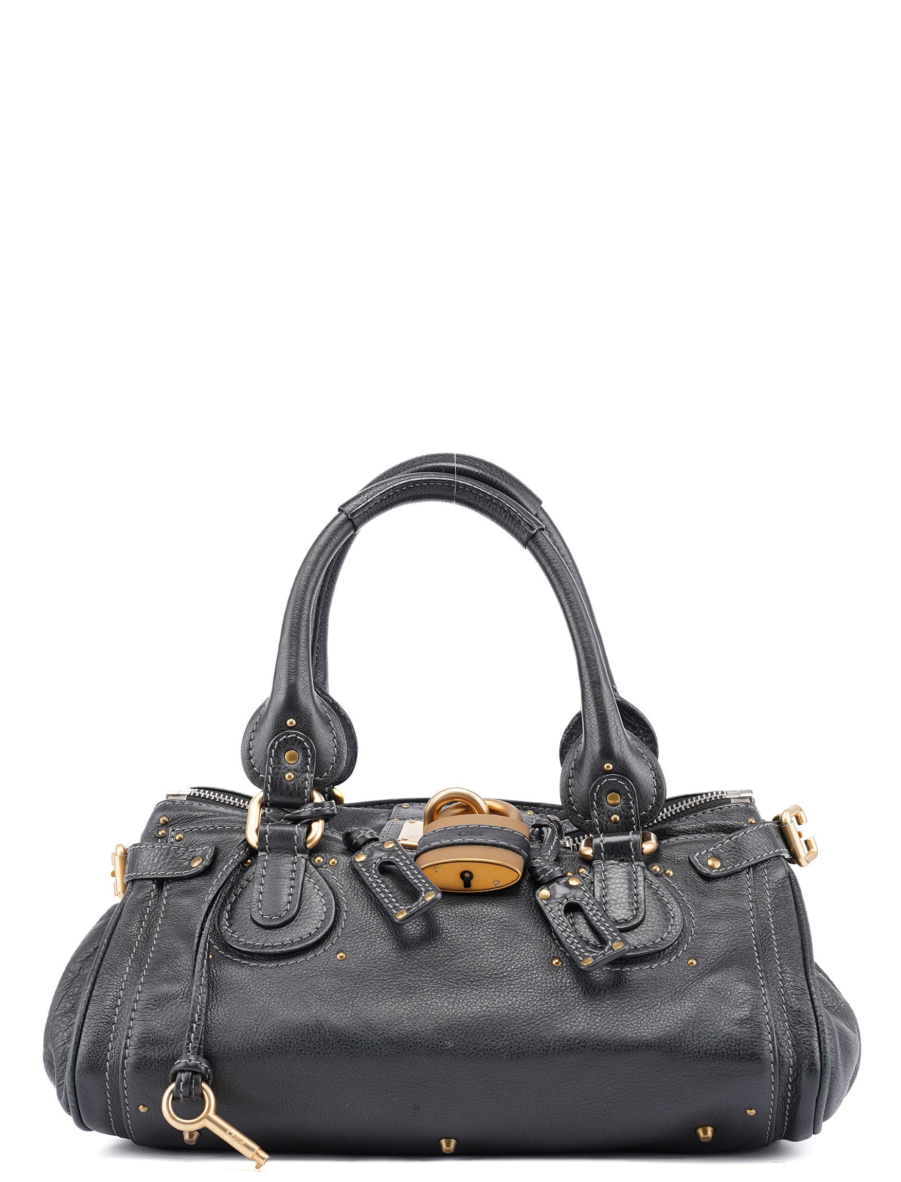 Chloé Black Leather Paddington Shoulder Bag