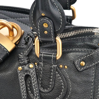 Chloé Black Leather Paddington Shoulder Bag