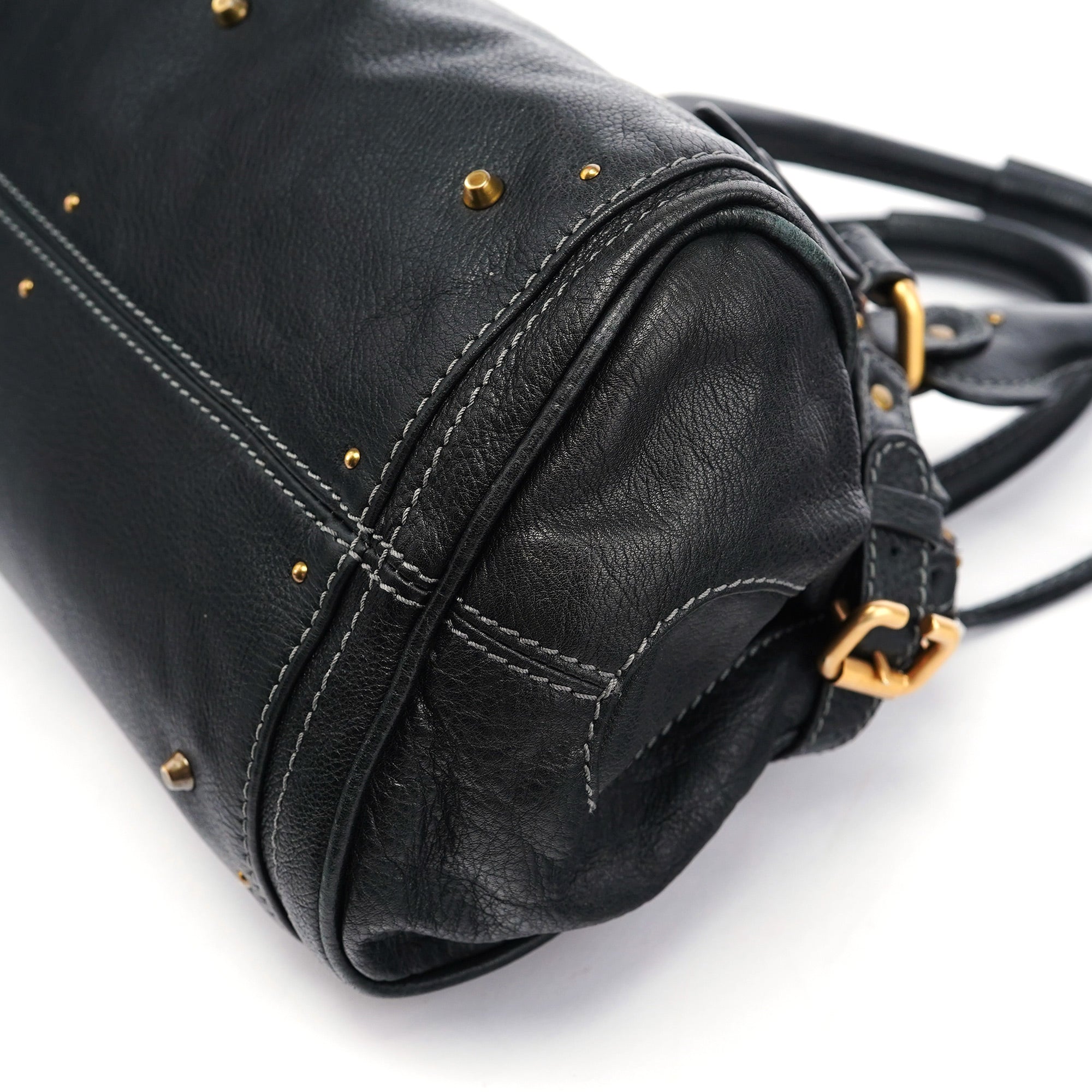 Chloé Black Leather Paddington Shoulder Bag