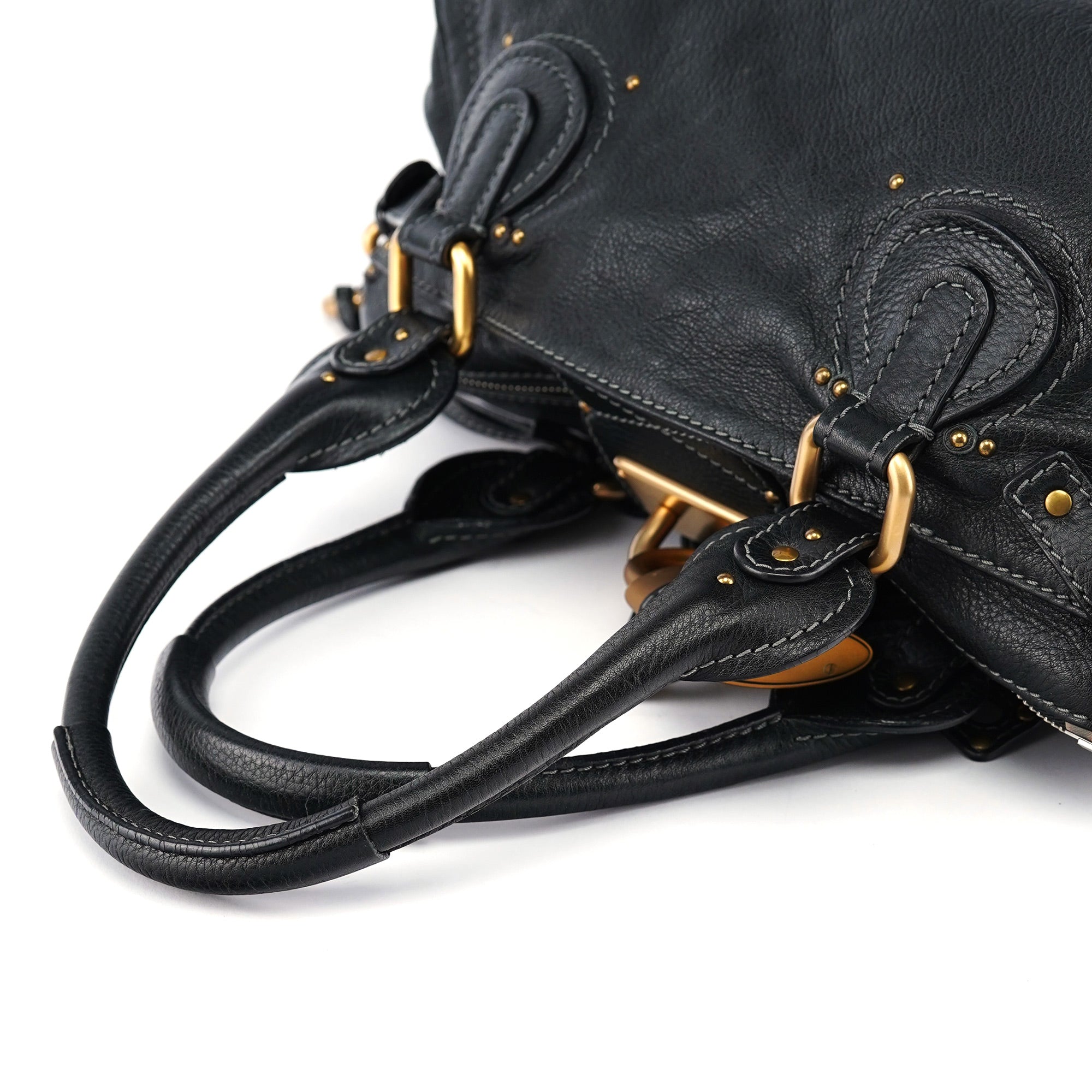 Chloé Black Leather Paddington Shoulder Bag