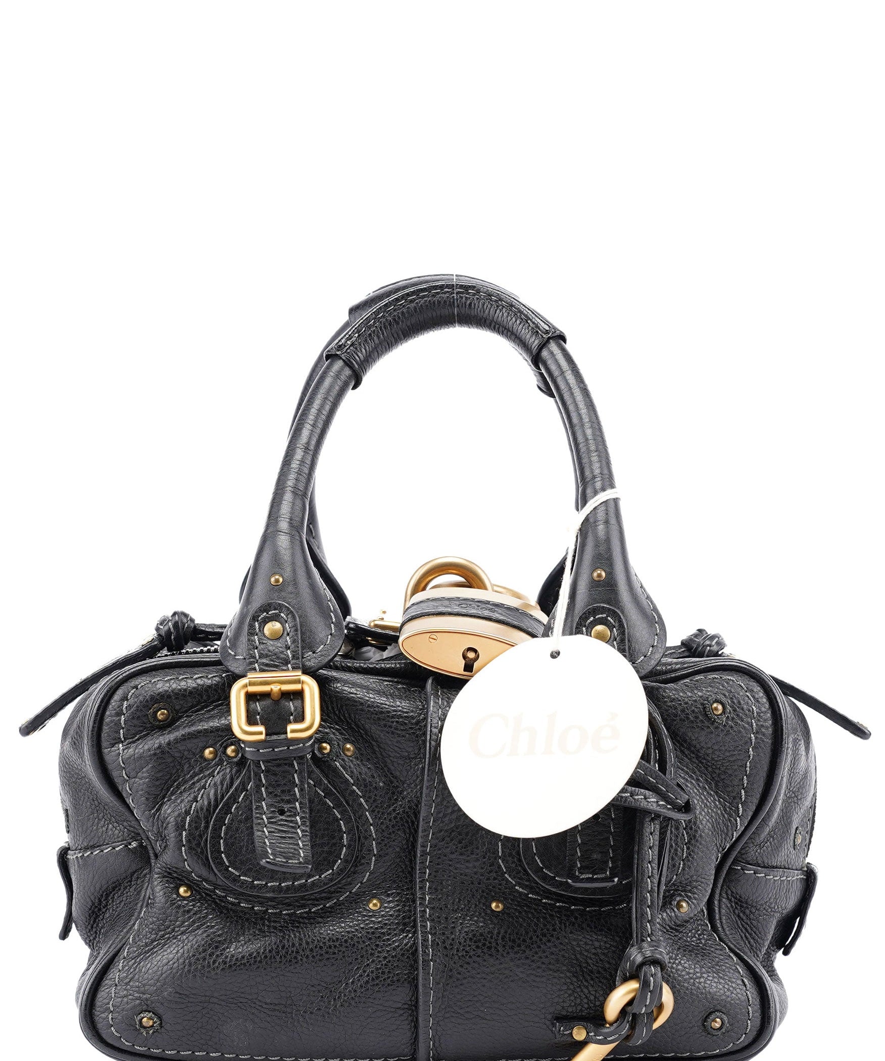 Chloé Black Leather Paddington Shoulder Bag