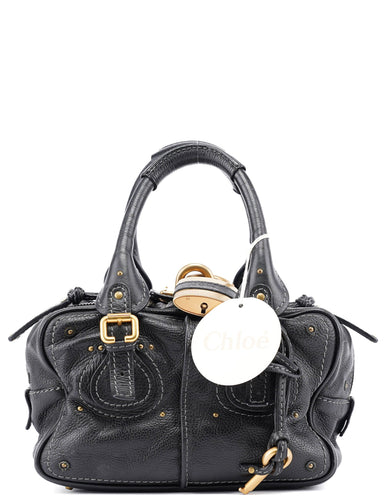 Chloé Black Leather Paddington Shoulder Bag