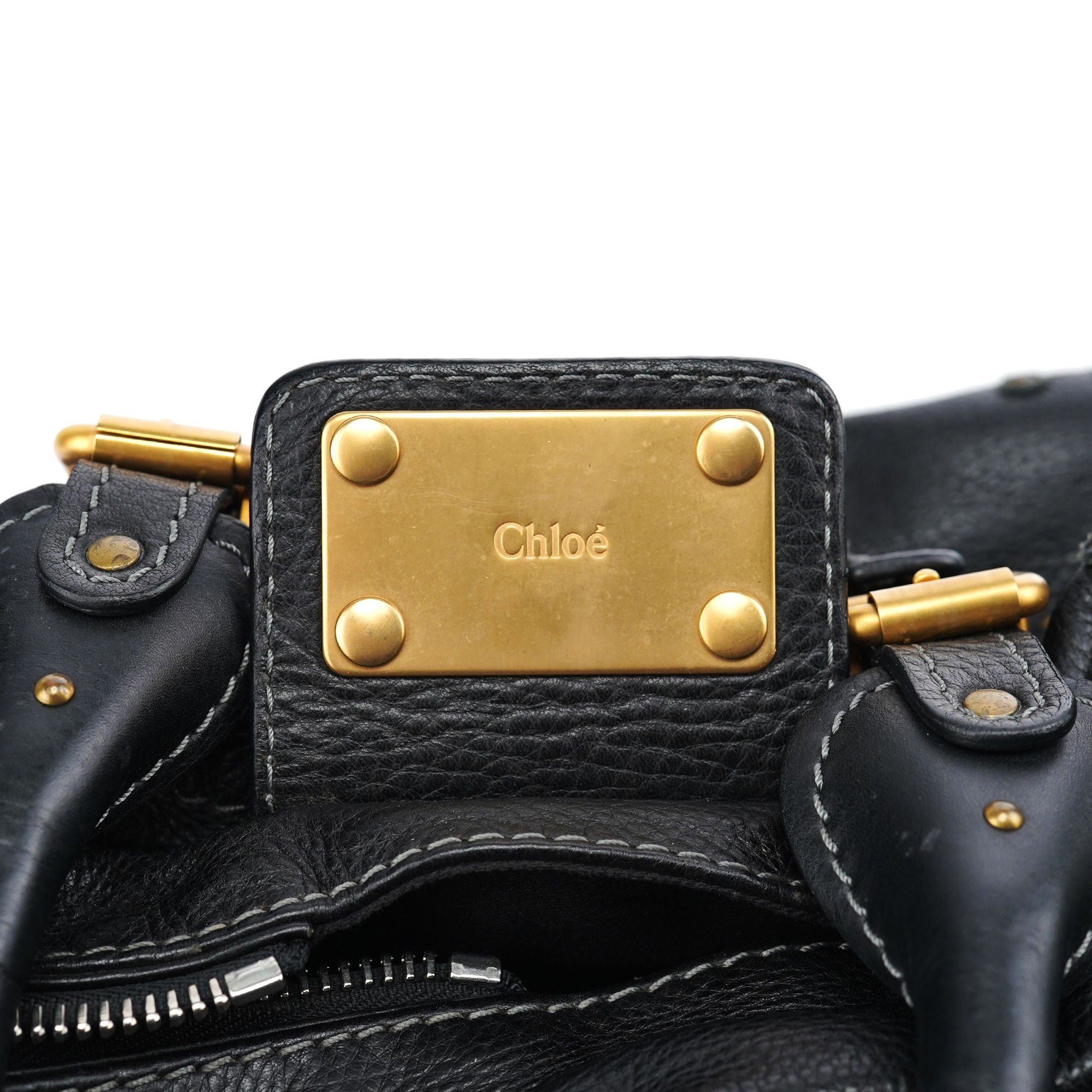 Chloé Black Leather Paddington Shoulder Bag