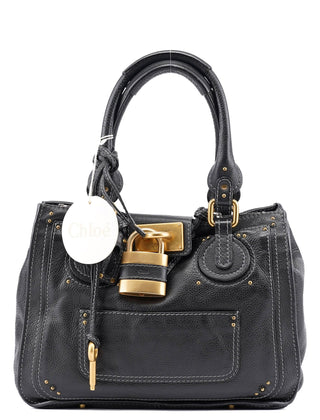 Chloé Black Leather Paddington Tote Bag