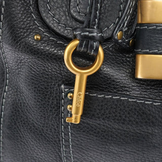 Chloé Black Leather Paddington Tote Bag