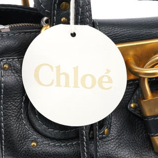 Chloé Black Leather Paddington Tote Bag