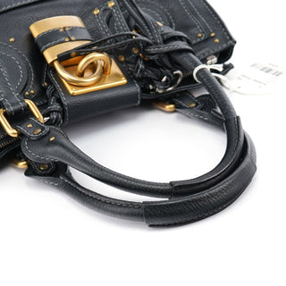 Chloé Black Leather Paddington Tote Bag