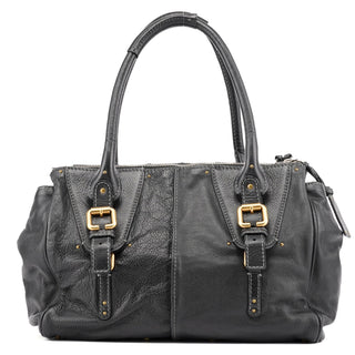 Chloé Black Leather Paddington Tote Bag