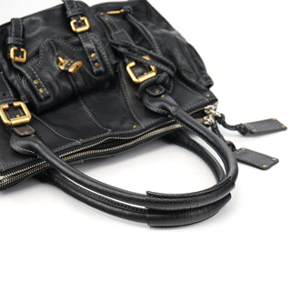 Chloé Black Leather Paddington Tote Bag