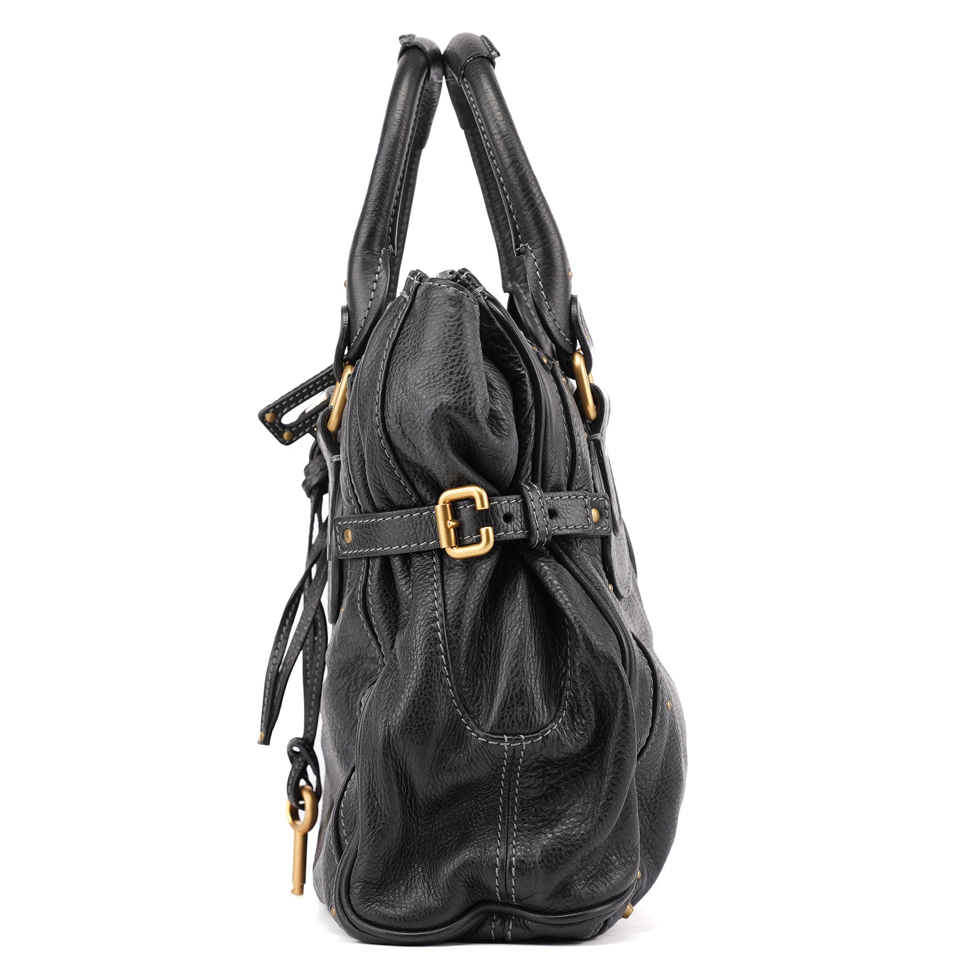 Chloé Black Leather Paddington Tote Bag