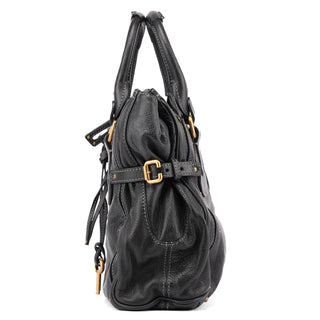 Chloé Black Leather Paddington Tote Bag