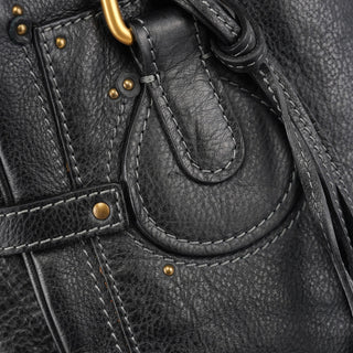 Chloé Black Leather Paddington Tote Bag