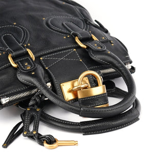 Chloé Black Leather Paddington Tote Bag