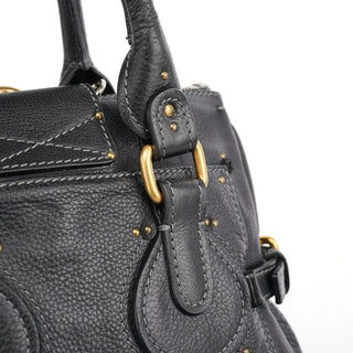 Chloé Black Leather Paddington Tote Bag