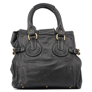Chloé Black Leather Paddington Tote Bag