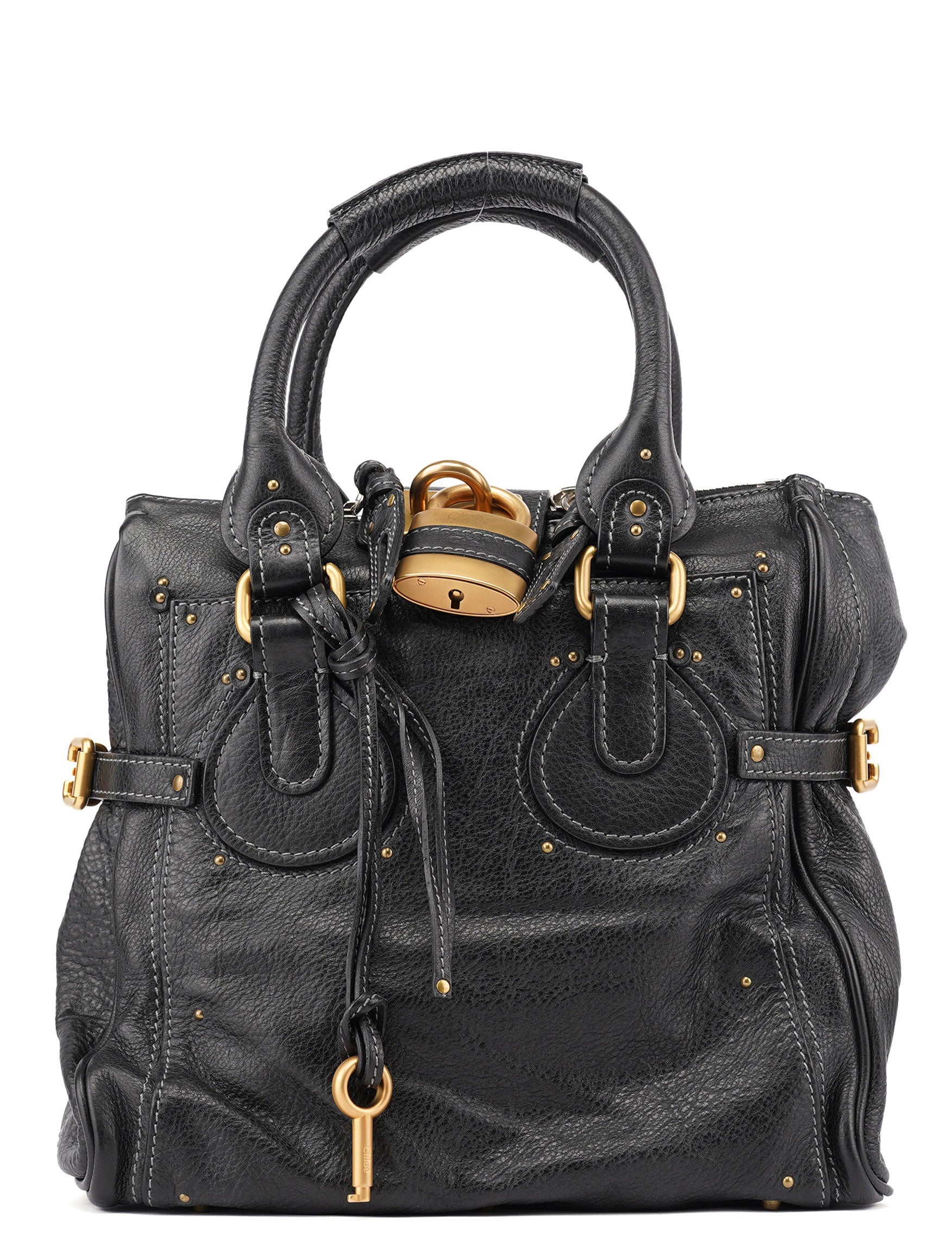 Chloé Black Leather Paddington Tote Bag