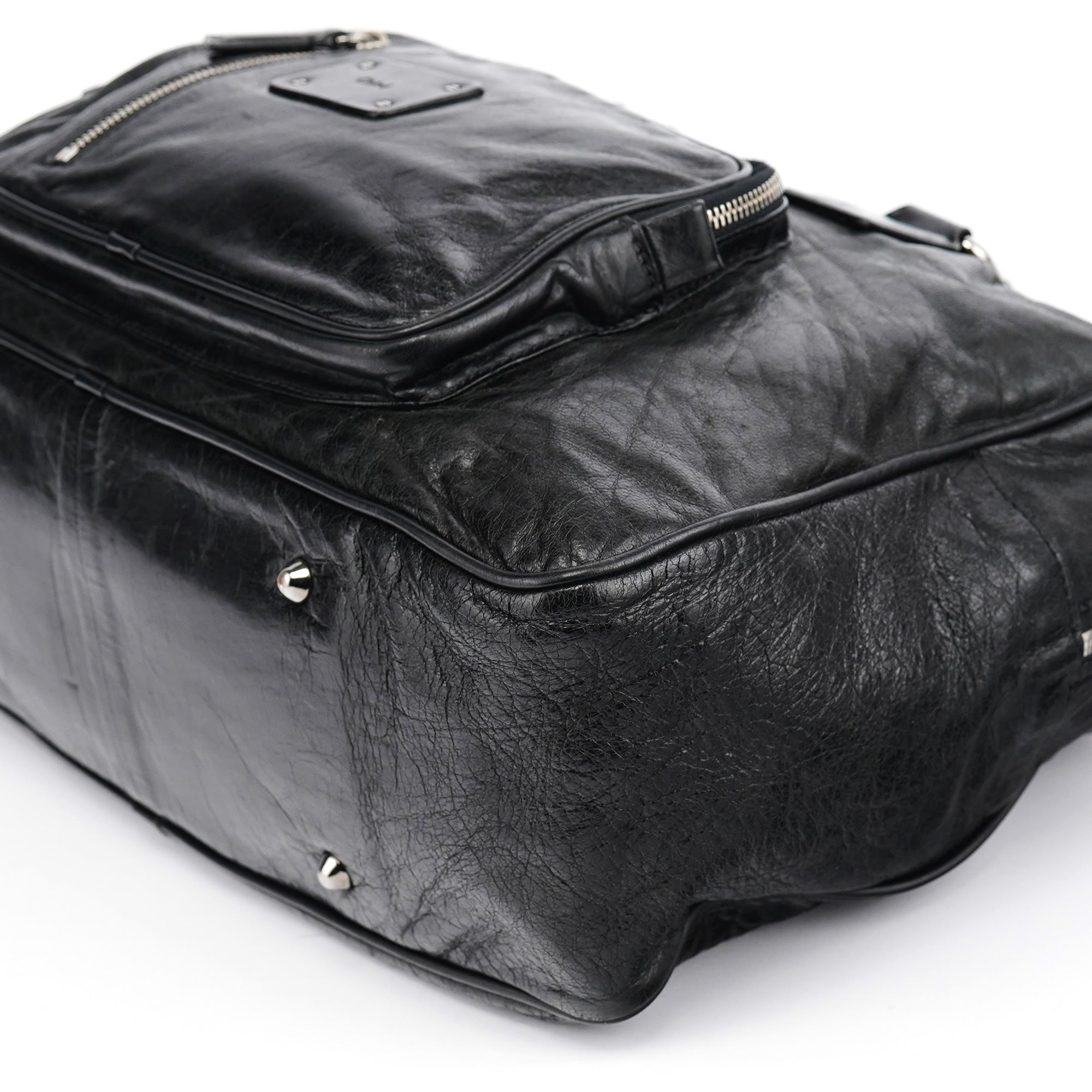Chloe Black Leather Paddington Tote Bag
