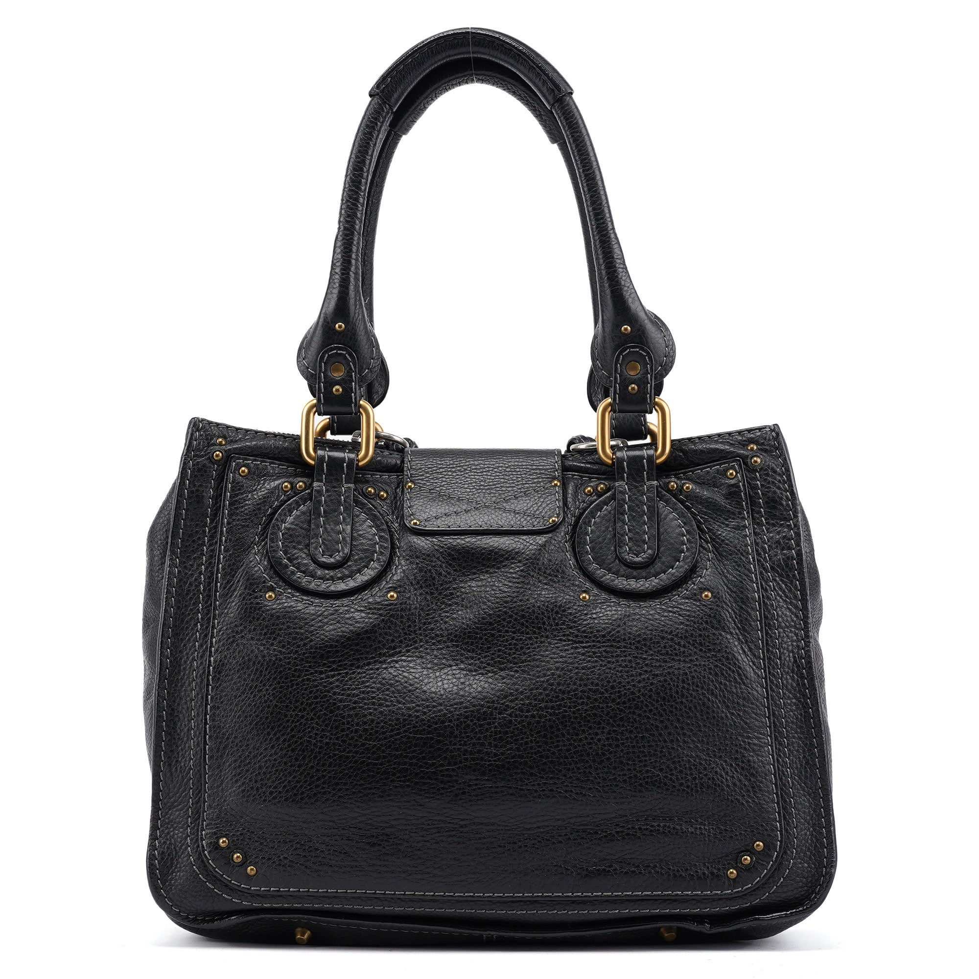 Chloé Black Leather Paddington Tote Bag