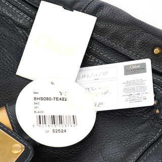 Chloé Black Leather Paddington Tote Bag