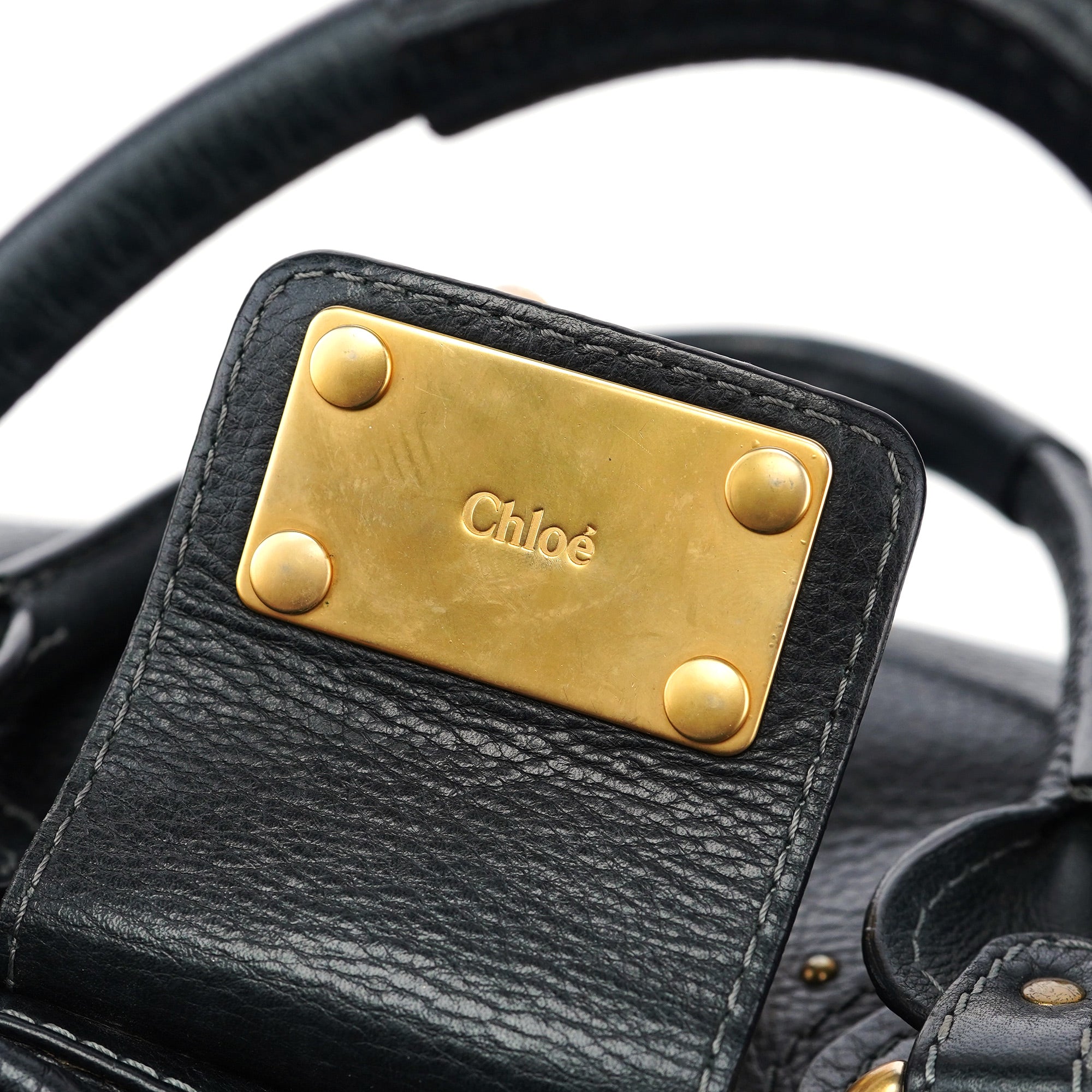 Chloé Black Leather Paddington Tote Bag