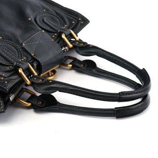 Chloé Black Leather Paddington Tote Bag