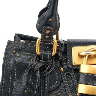 Chloé Black Leather Paddington Tote Bag