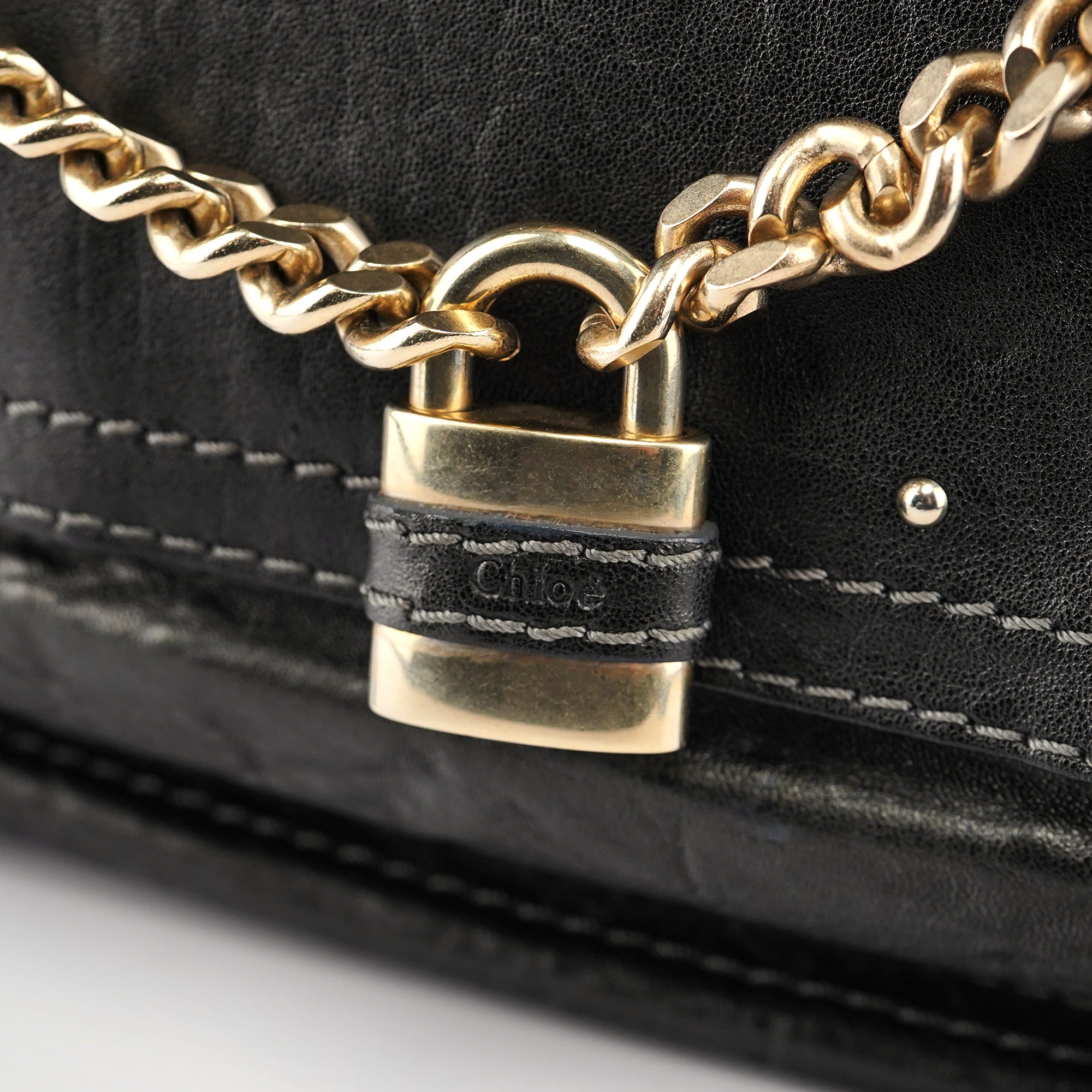 Chloé Black Leather Paddington Tote Bag