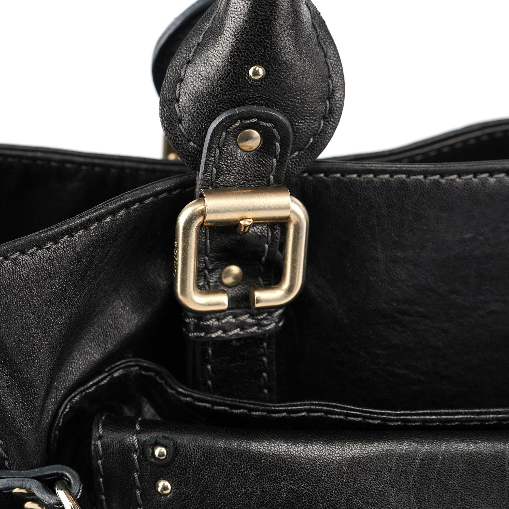 Chloé Black Leather Paddington Tote Bag