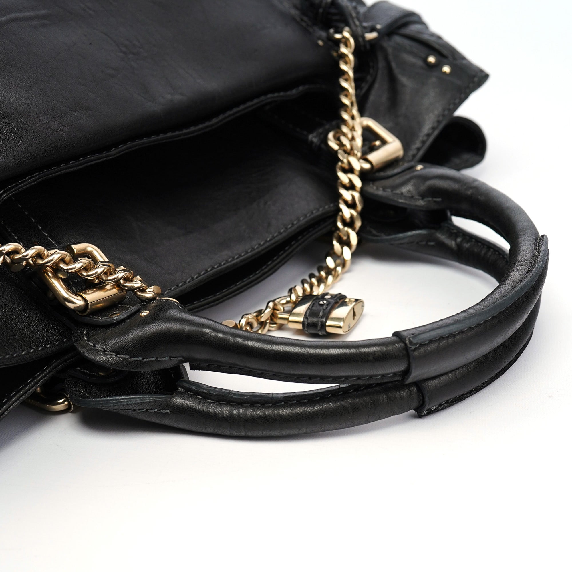 Chloé Black Leather Paddington Tote Bag