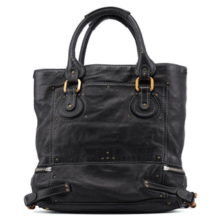 Chloé Black Leather Paddington Tote Bag