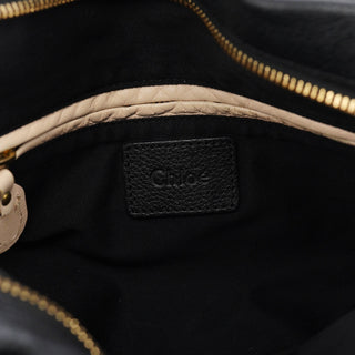 Chloe Black Leather Paraty 2-Way Bag