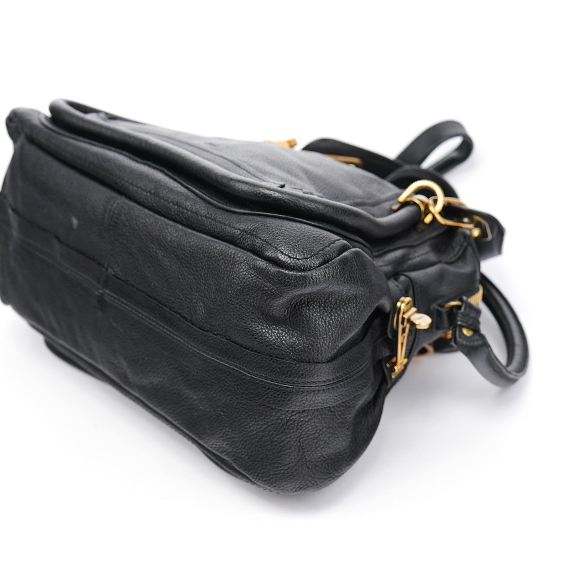 Chloé Paraty 2-Way Bag aus schwarzem Leder