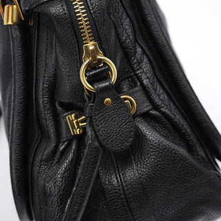 Chloe Black Leather Paraty 2-Way Bag