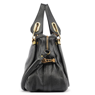 Chloe Black Leather Paraty 2-Way Bag