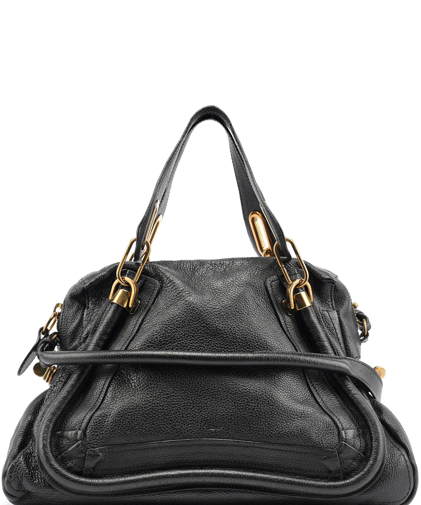 Chloe Black Leather Paraty 2-Way Bag
