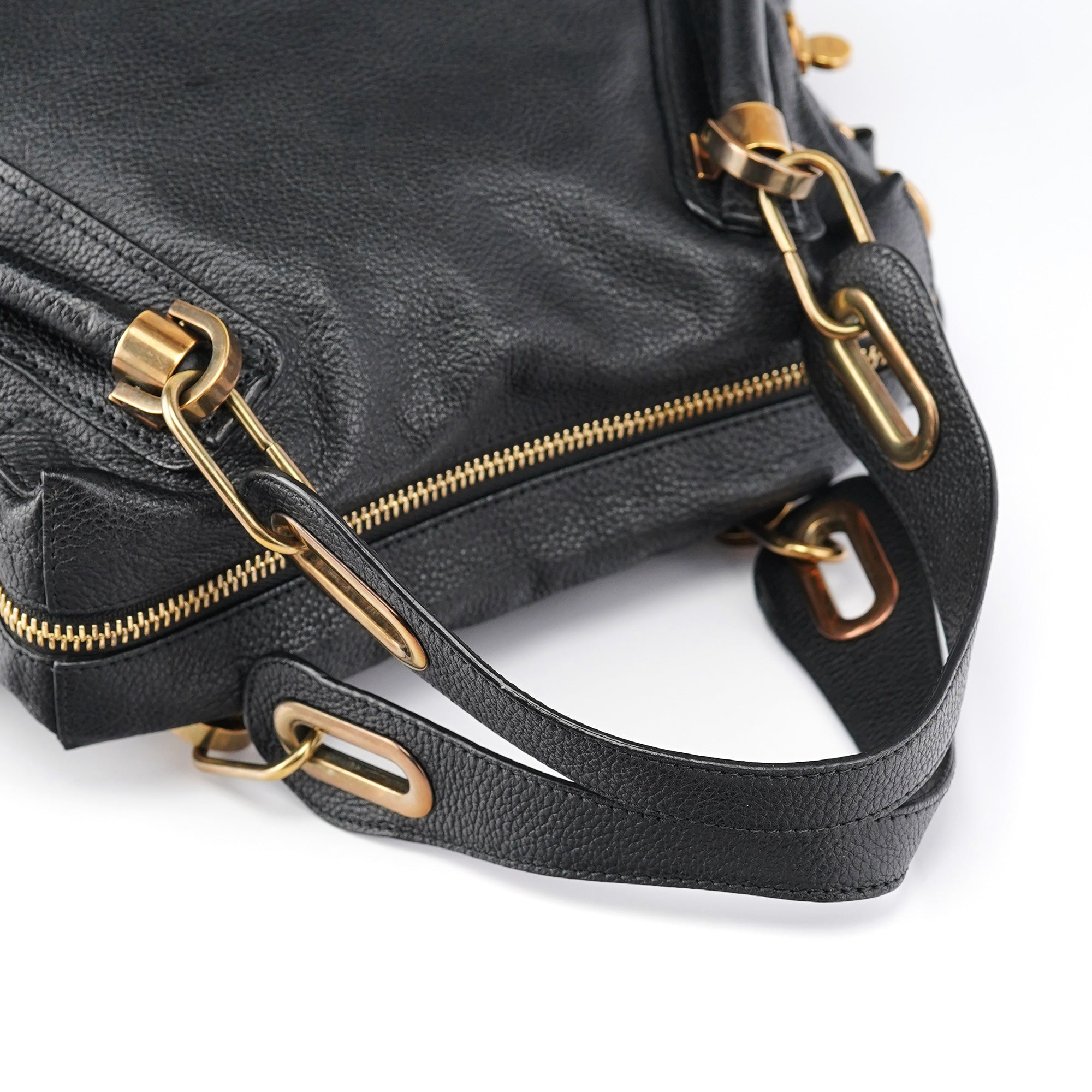 Chloe Black Leather Paraty 2-Way Bag