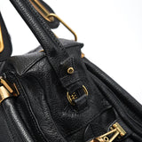 Chloe Black Leather Paraty 2-Way Bag