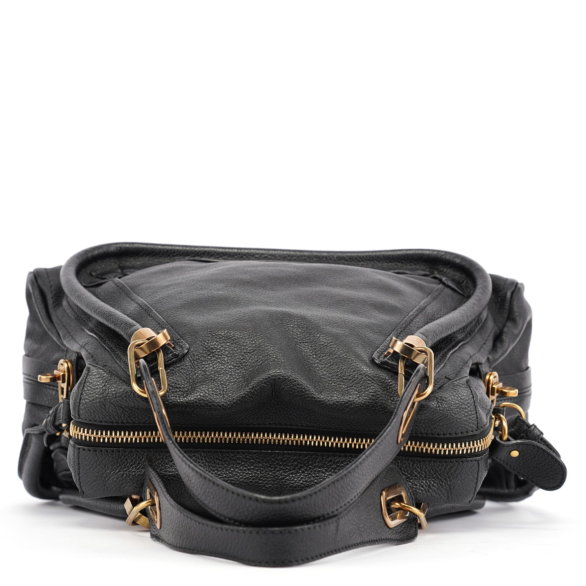 Chloe Black Leather Paraty 2-Way Bag